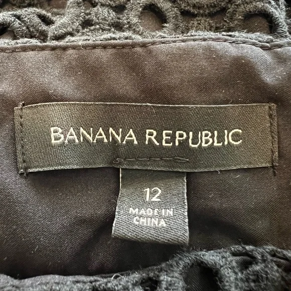 Banana Republic Shorts Eyelet Lace Dressy Black 12 Style 404156-00 - Picture 5 of 15